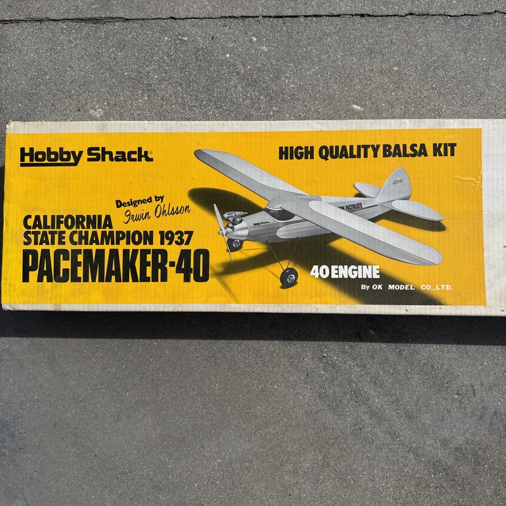 Hobby Shack By Irwin Ohlsson Pacemakek-40 Airplane Balsa Kit