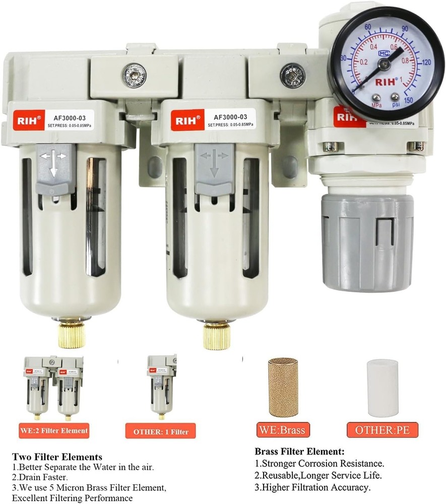 Air Compressor Water Separator with Semi-Auto Drain