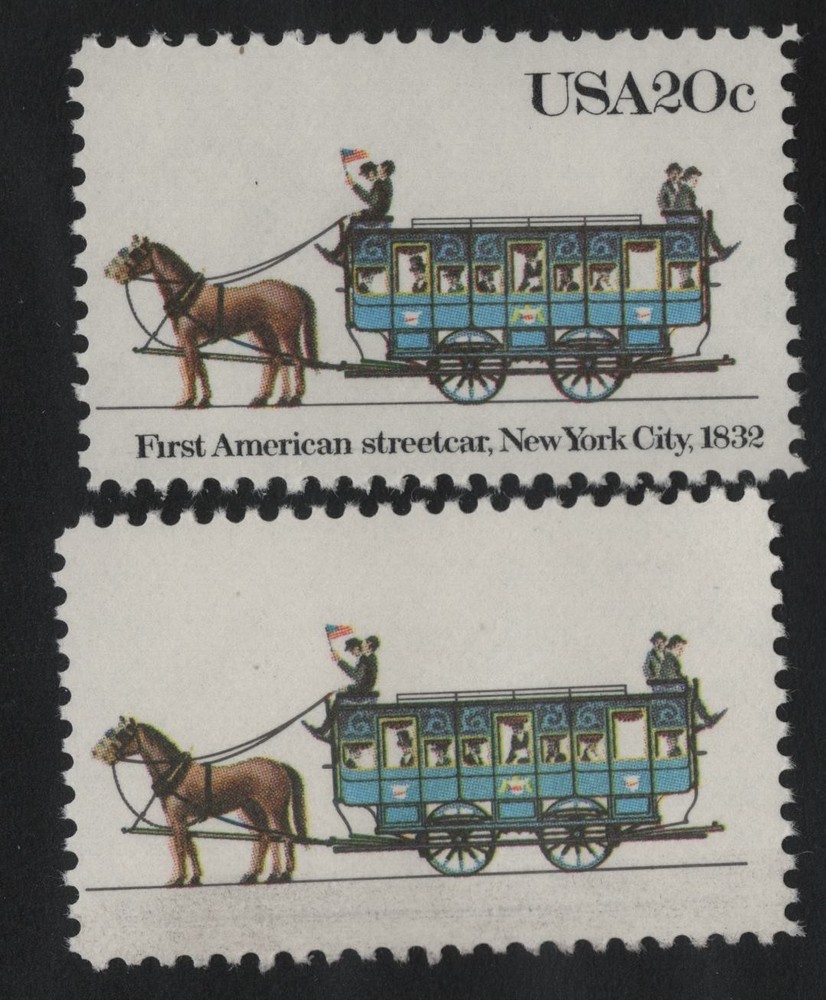 SC#2059+2059a NEVER HINGED, VERY FINE, BLACK OMITTED ERROR STAMP