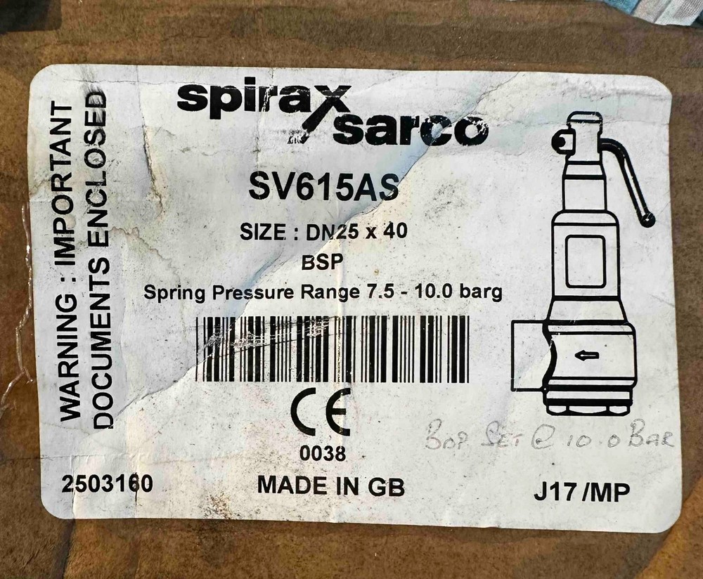 Spirax Sarco SV615AS Steam Safety Valve DN25