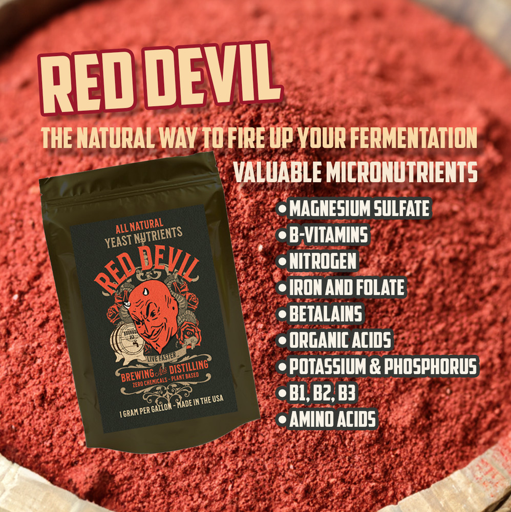 Yeast Nutrient (Sugar Shine, Whiskey, Moonshine) RED DEVIL - Organic Yeast Boost