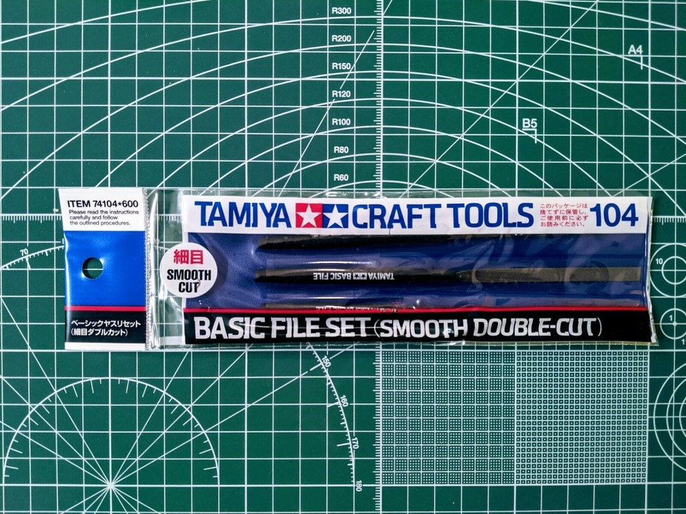 Tamiya Craft Tools Basic File Set (Smooth Double-Cut) 74104