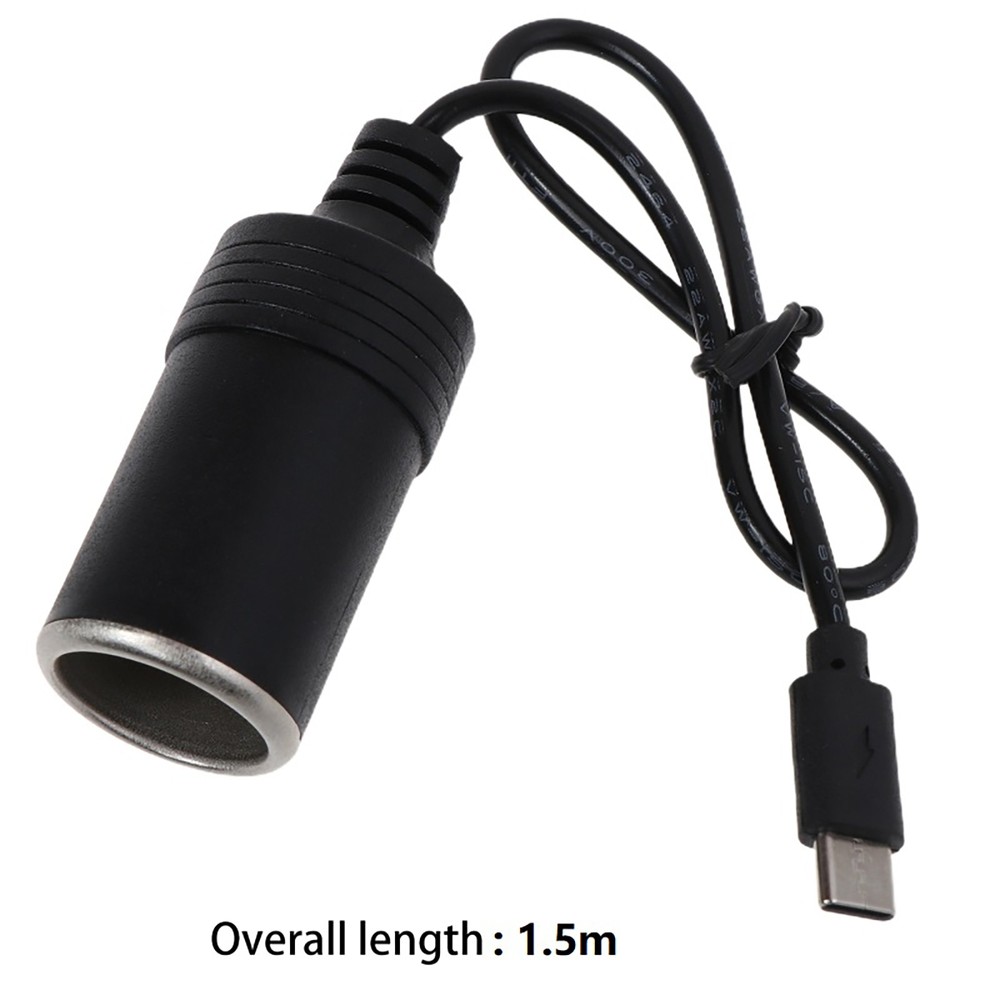 USB Type C to Car Cigarette Lighter Socket Adapter For 45W PD Charger bb