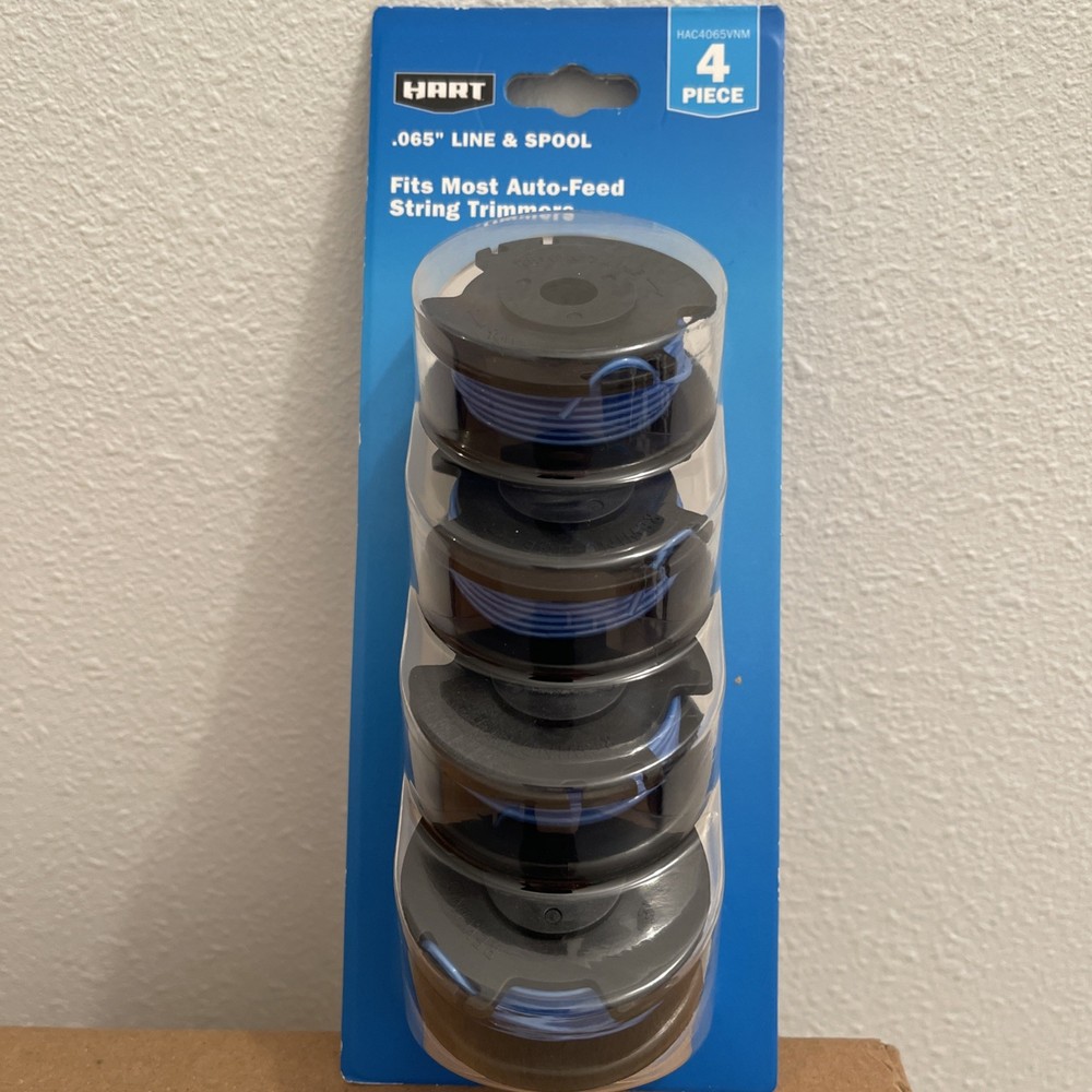 NEW HART .065" Line & Spool Blue - AutoFeed String Trimmers 4 Spools