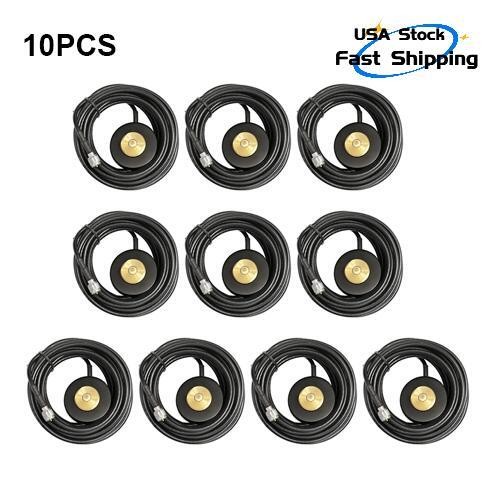 10x NMO Mount Magnetic base with 5M Cable Mini UHF Plug For Car Mobile Radio