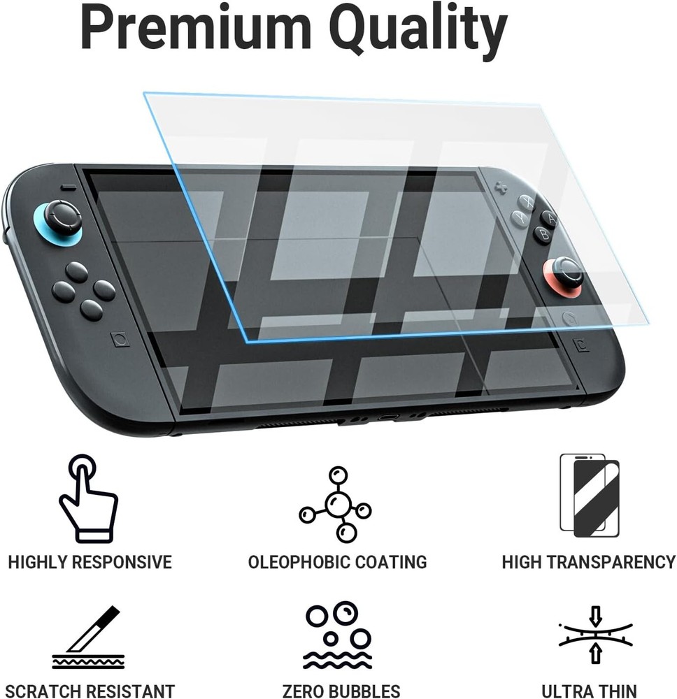 Screen Protectors for Nintendo Switch 2, Blue Light Blocking, 9H Hardness,2 Pack