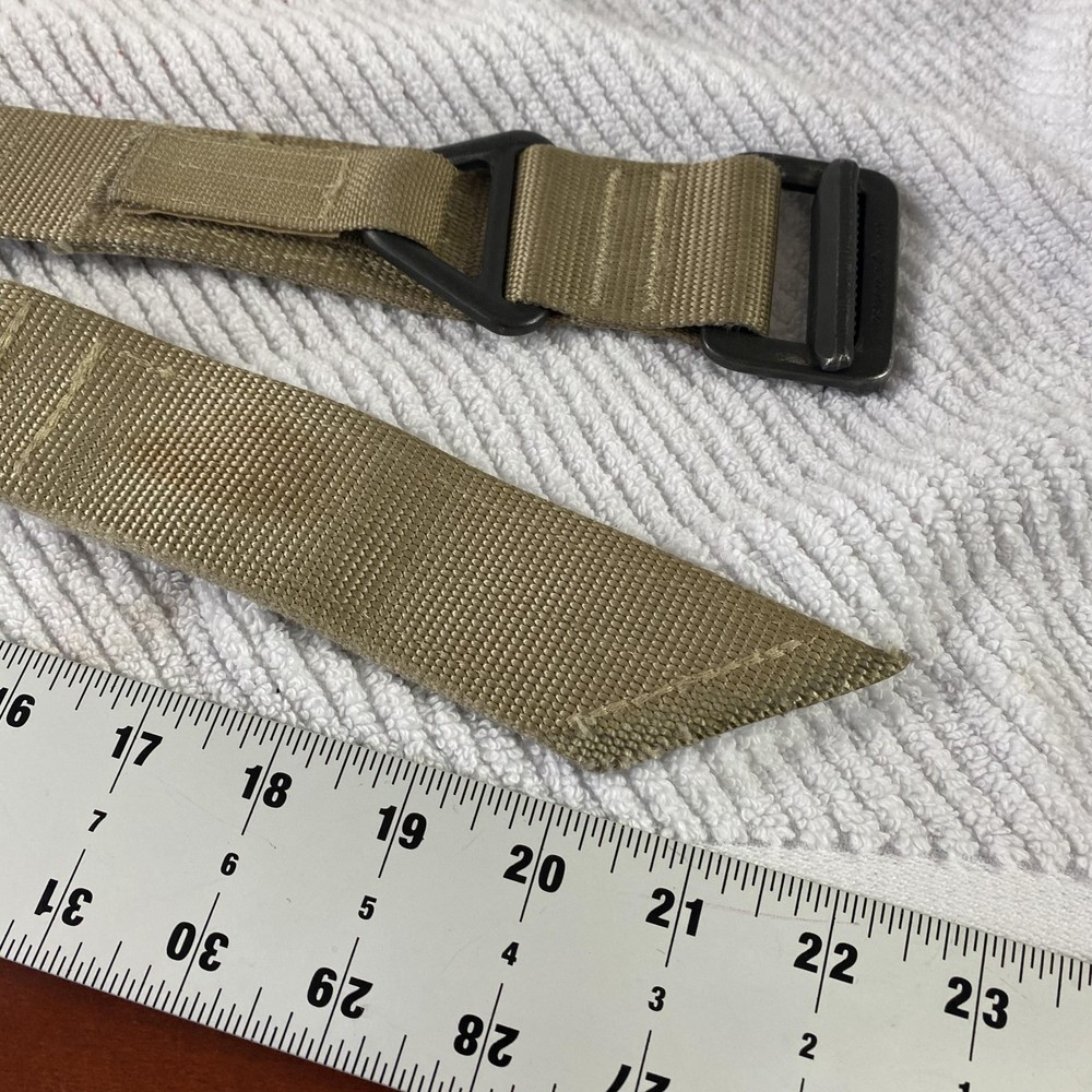 Spec Ops Military Tactical Belt Tan Nylon Hook Loop USA Made Adjustable
