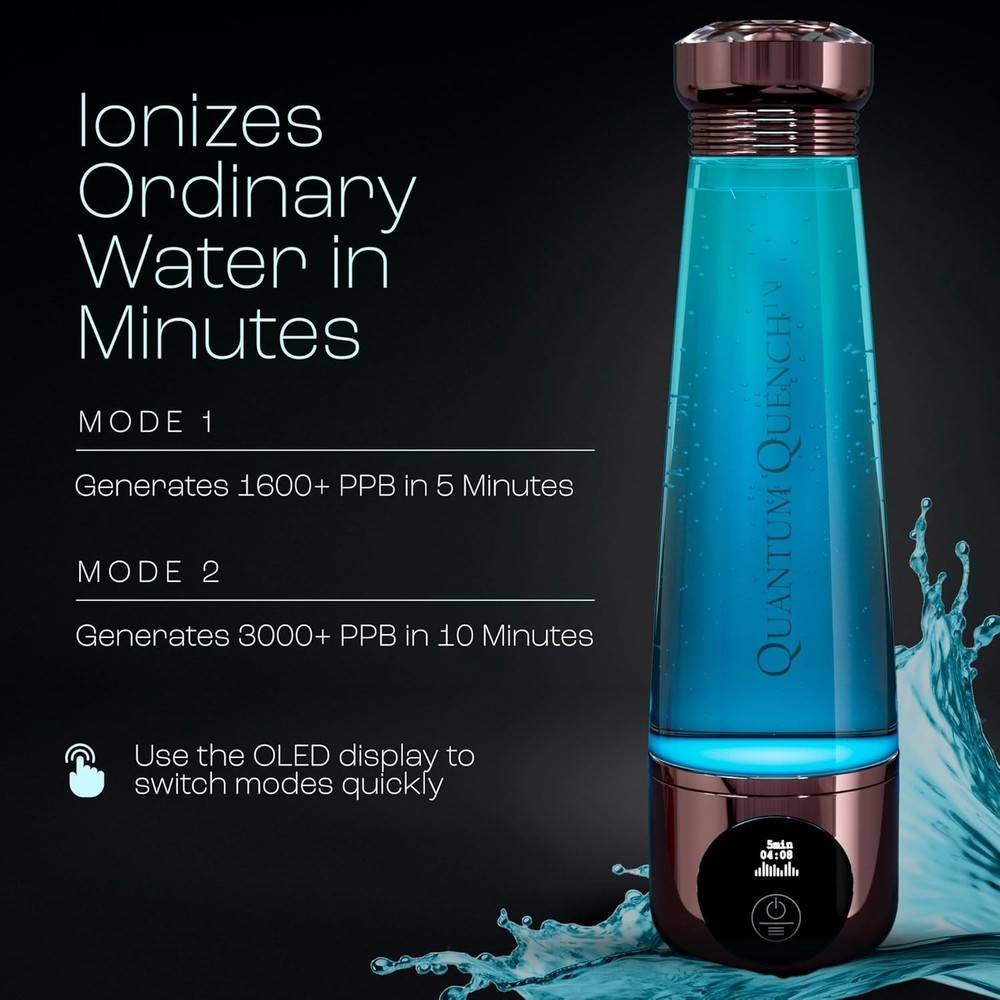 Quantum Quench Hydrogen Water bottle NEW SEALED