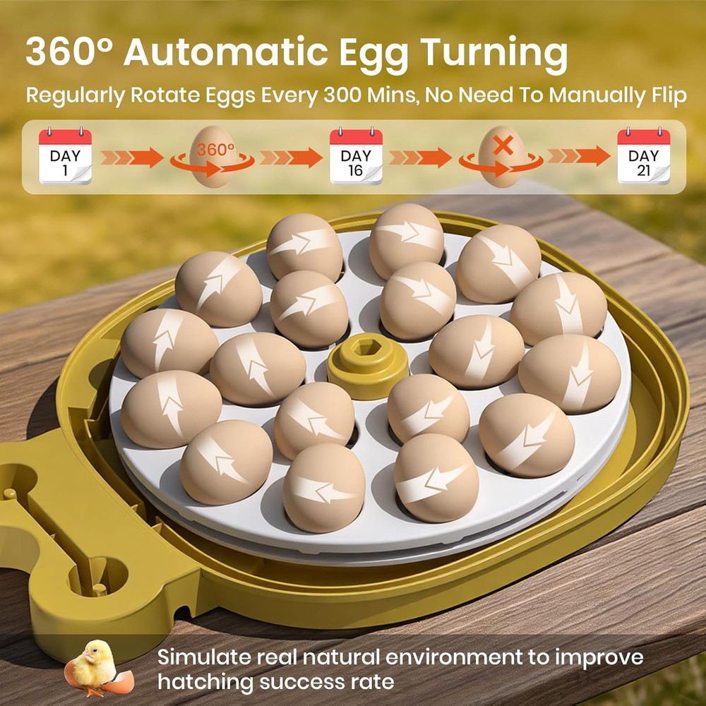 Egg Incubator 18-33 Eggs Auto Turn Humidity LED Display
