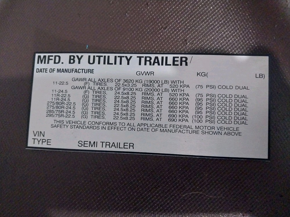 Aluminum Data Plate May Fit For Utility Trailer Data Plate Engraved