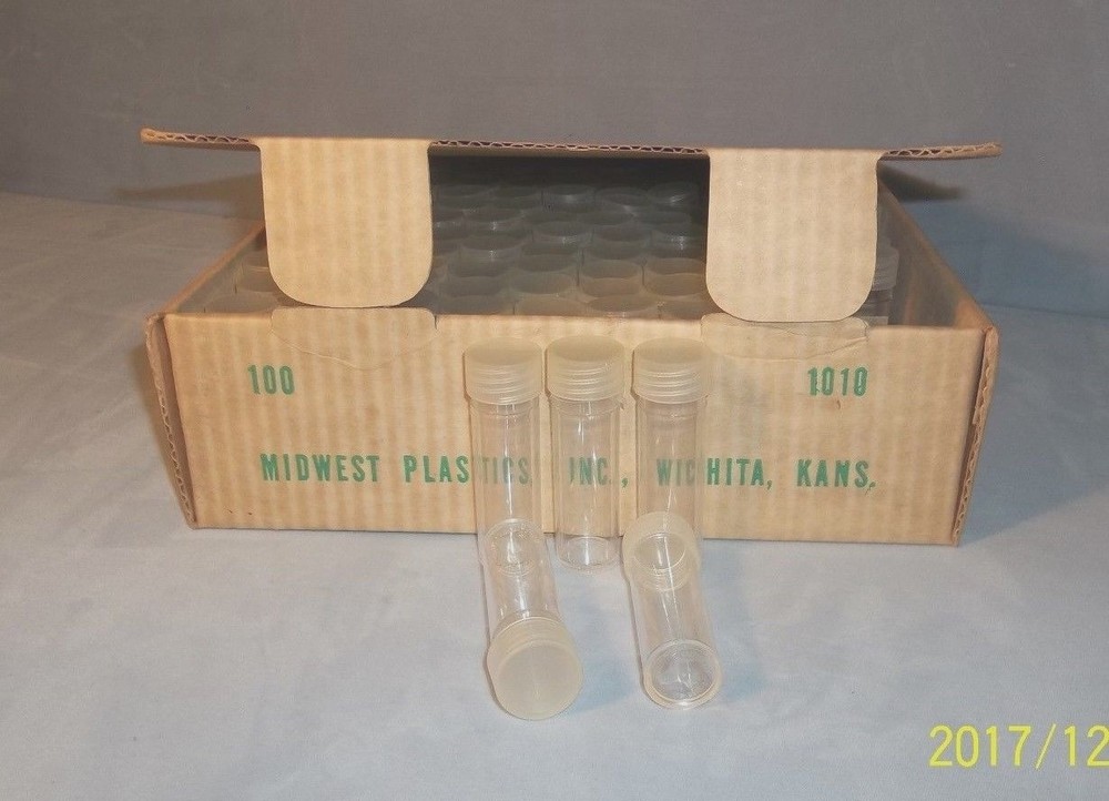 NEW--FIVE (5) Security Round Coin Tubes for Dimes