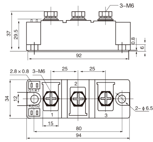 MFC160A 1600V semi-control module rectifier SCR MFC160A-16