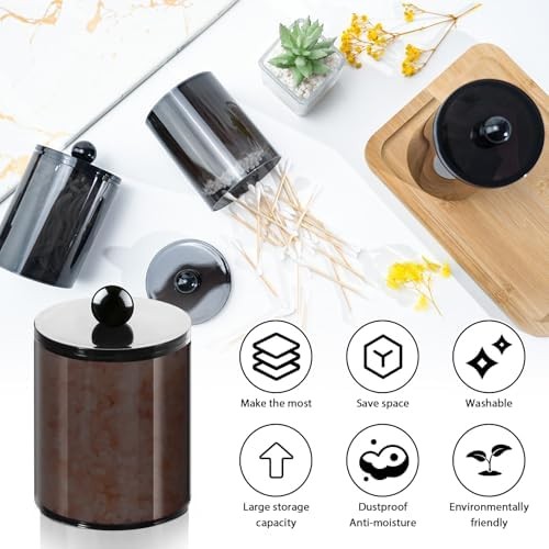Qtip Holder Canister Jar Set Bathroom