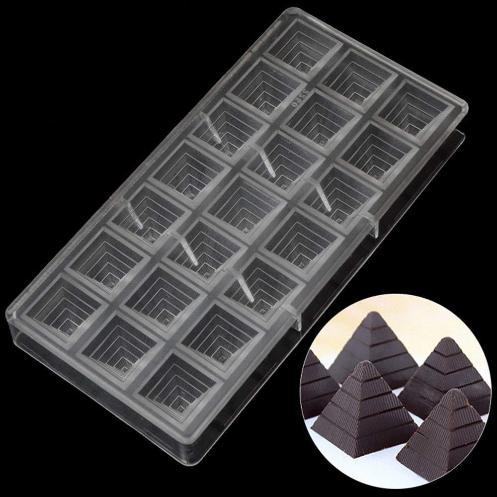 Polycarbonate Chocolate Mold DIY Candy Mould Clear Plastic Pyramid Shape