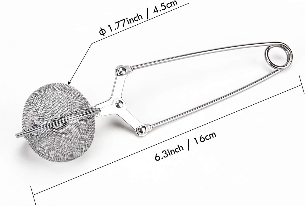 Tea Strainers for Loose Tea, 4 Pack Tea Infuser with Handle Fine Mesh Tea Ball