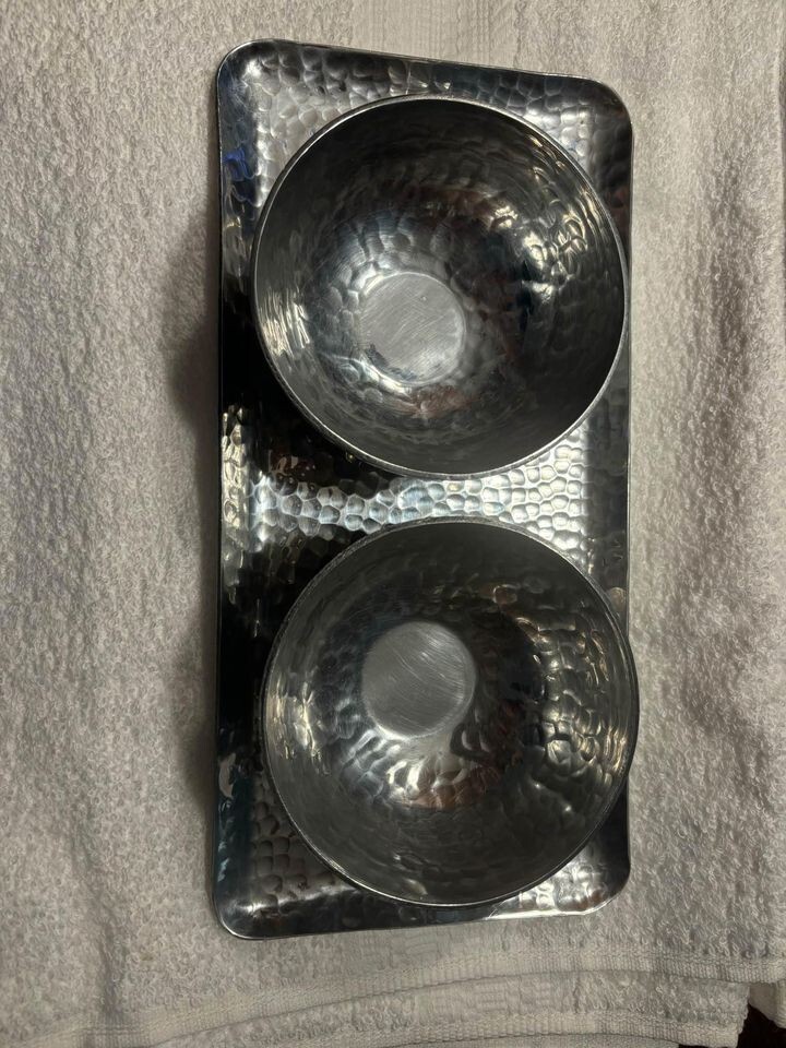 Vintage made in India hammered silver