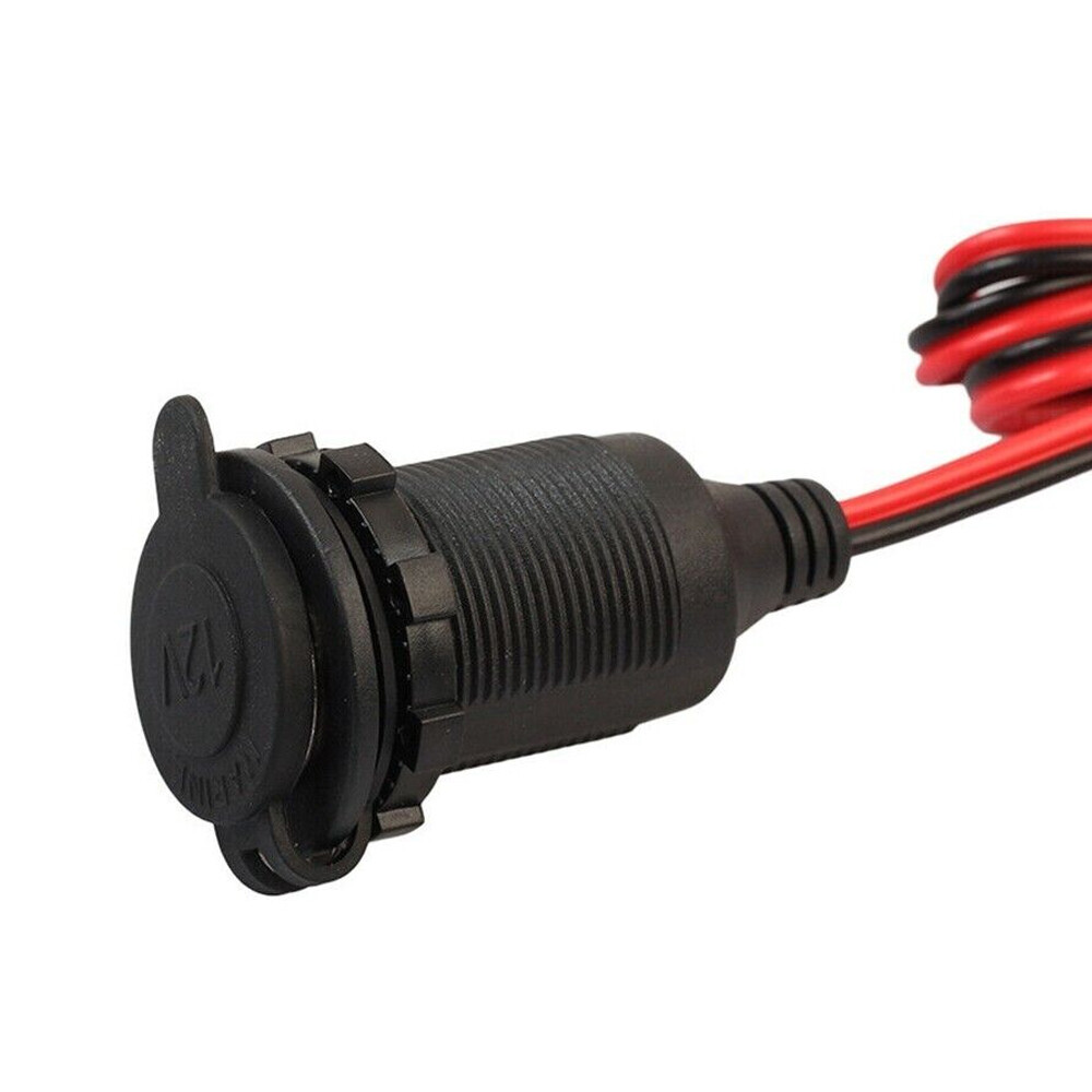 2PCS Car 12v Cigarette lighter Charger Cable Female Socket Plug Connector