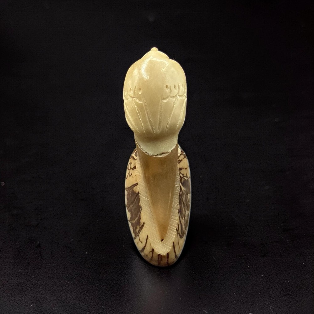 Tagua Nut/ Vegetable Ivory Carved Bird/Parrot