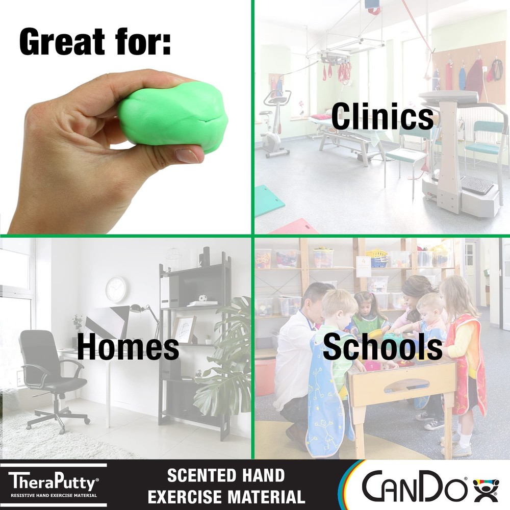 Cando Scented Apple Hand Exercise Putty 1Lb Medium Resistance Therapeutic Tool