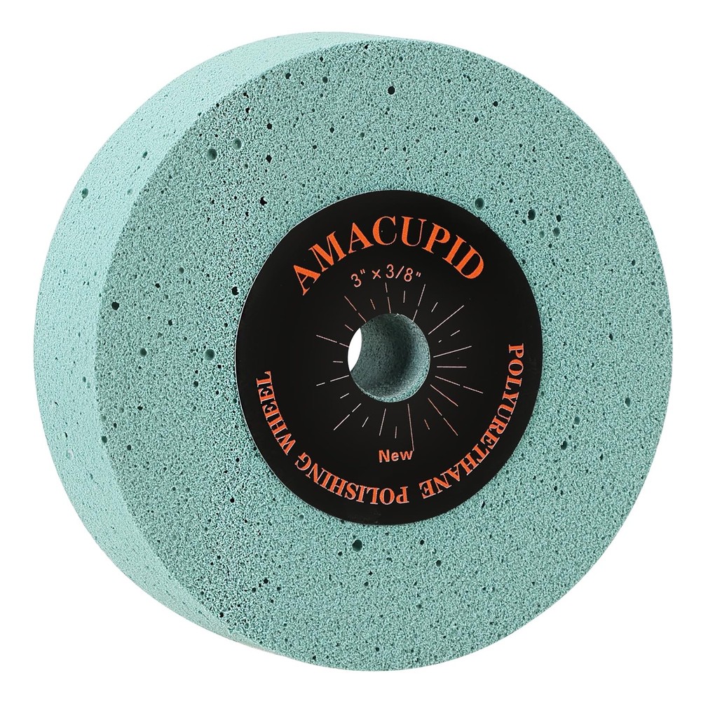 Elastic Polyurethane Buffing Wheels 3 Inch 2000 Grit. Silicon Carbide Abrasiv...