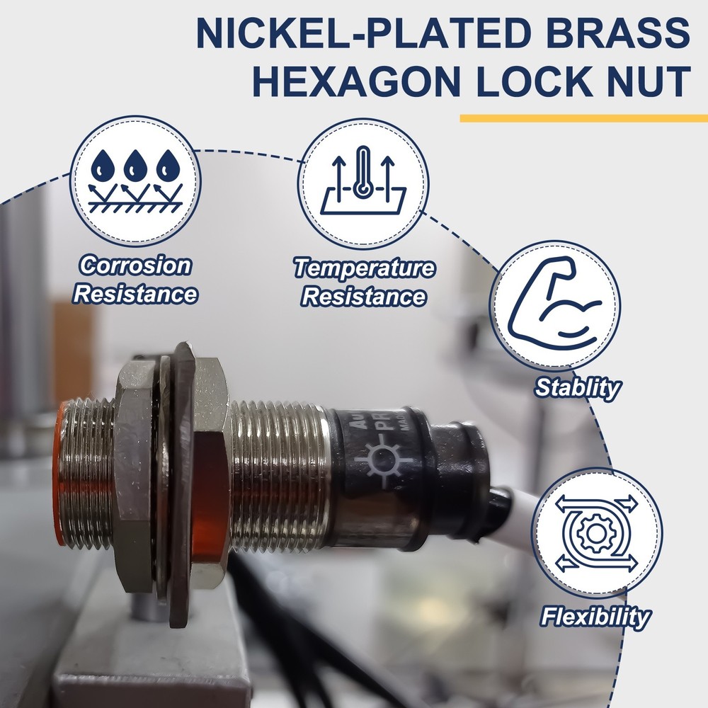 1Pcs NPT Cast Pipe Fitting Hex Locknut Nickel Plated Copper NPT2
