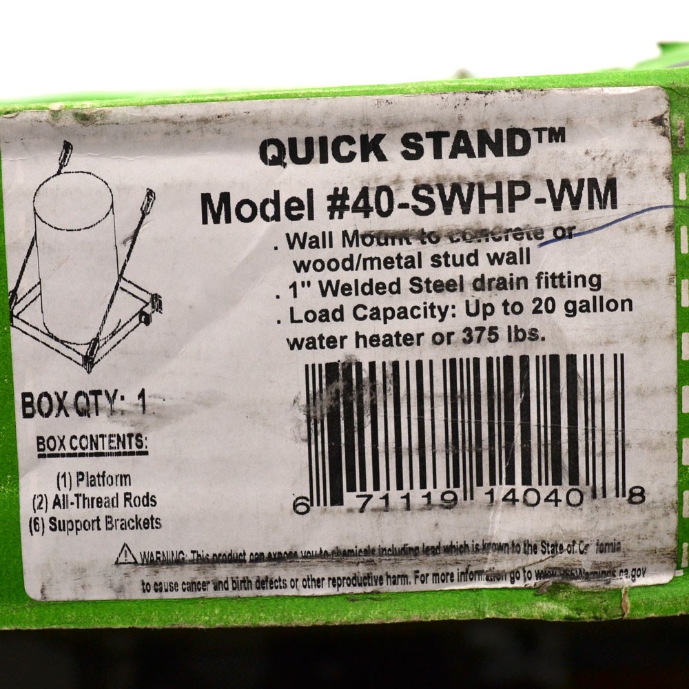 NEW Holdrite 40-SWHP-WM Quick Stand Suspended Equipment/Water Heater Platform