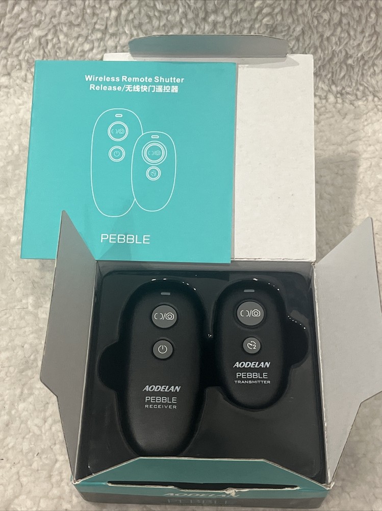 Aodelan Pebble Wireless Shutter Release Receiver+Transmitter 80+ Meters NEW!!!