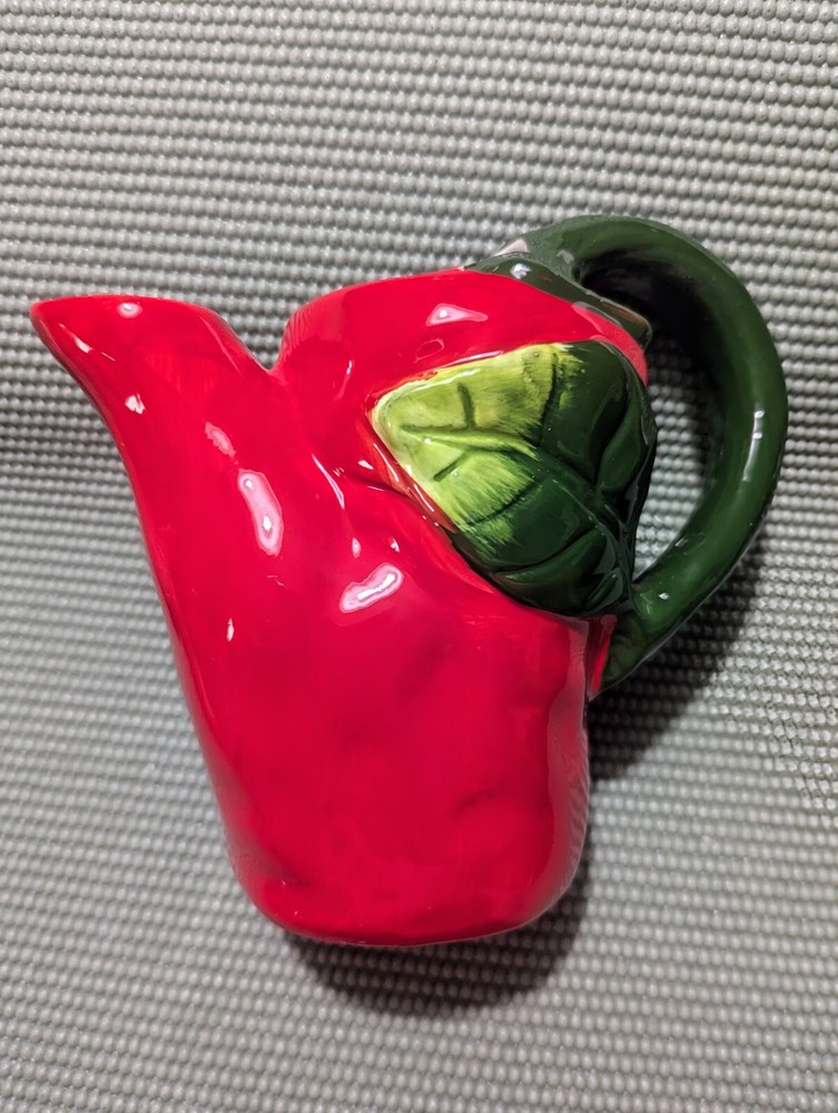 KMC Chili Hand Painted Fine Ceramicware Pitcher with Tools