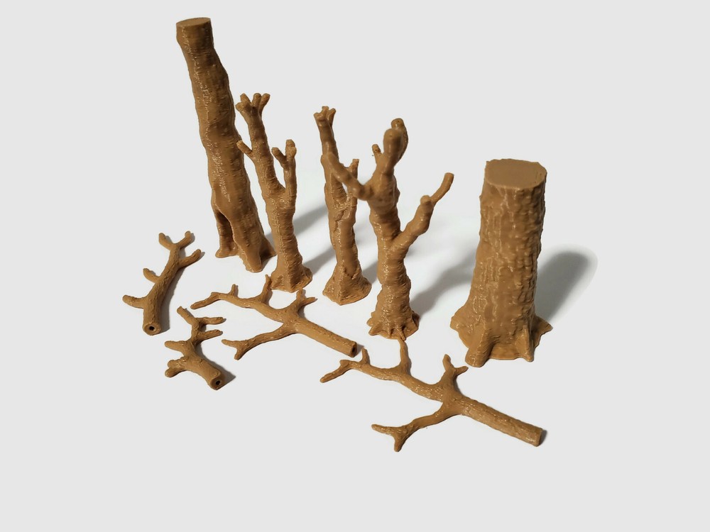 Miniature Trees and Branches 28mm (9pc) Grim Dark RPG Scatter Tabletop Wargaming