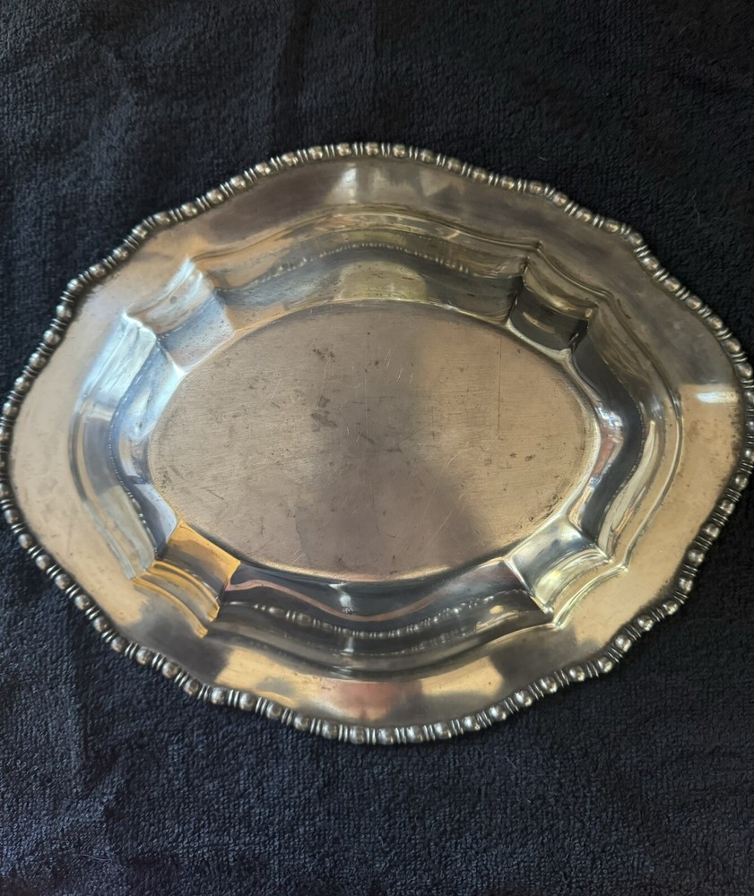Vintage Tray Silver On Copper
