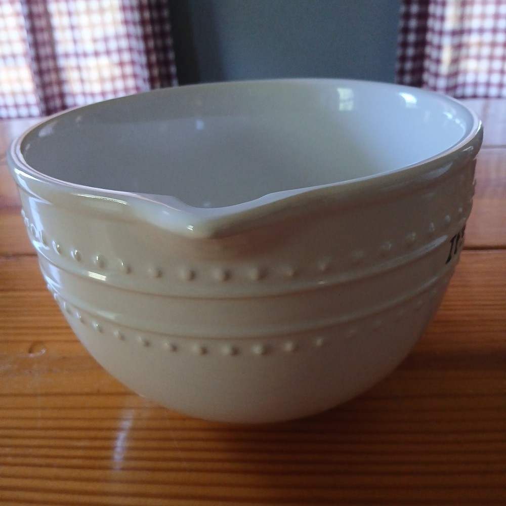Parini Cookware Ceramic Batter Bowl 3 Piece Set Farm House Style Stackable