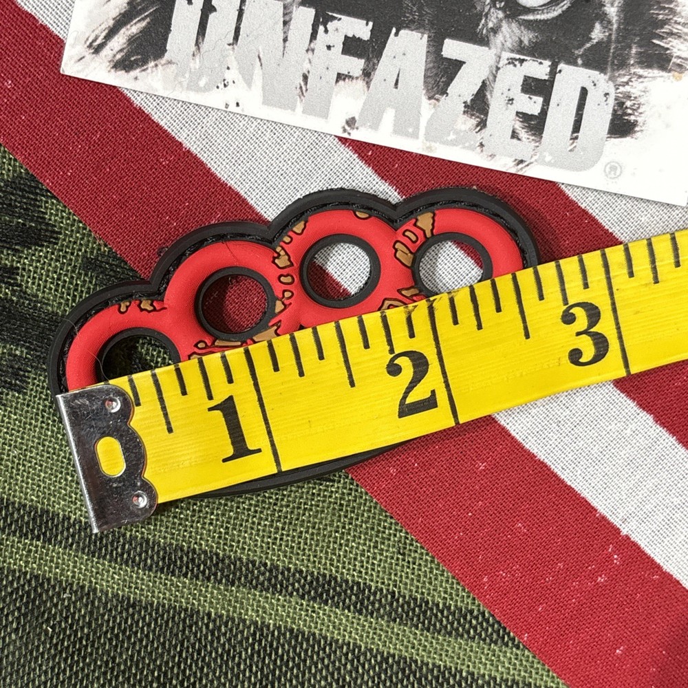 PvC Knuckle Up Tactical Hook And Loop Patch High Quality 3d