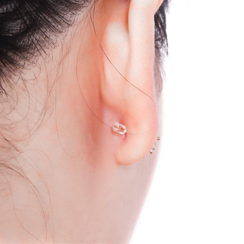 Forise 500Pcs Clear Silicone Earring Backs 3mm Hypoallergenic Rubber Column E...