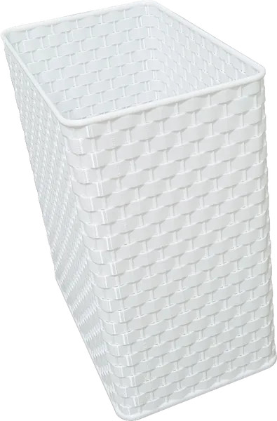 White Woven Wastebasket/Bathroom/Bedroom/Modern Home Decor/Wicker/Rectangle Bin
