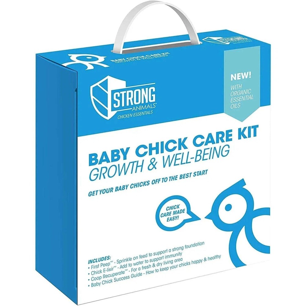 Baby Chick Starter Kit w/Heat Lamp, Waterer & Care Kit Poultry Brooder Bundle