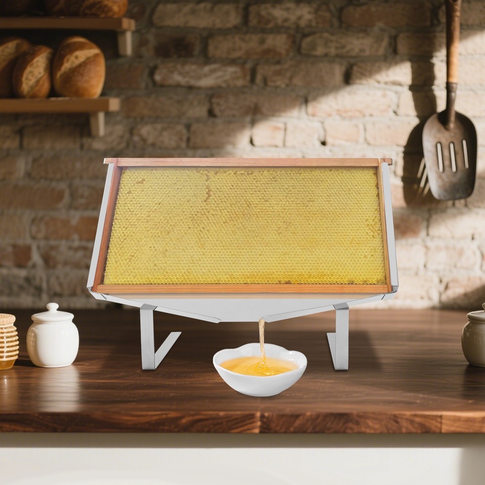 Honeycomb Frame Display Stand, Stainless Steel Honey Uncapping Holder Frame