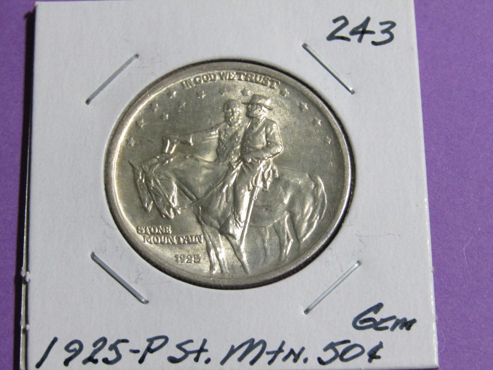 1925-P Stone Mountain Silver Classic Commemorative 50c #243 - Gem