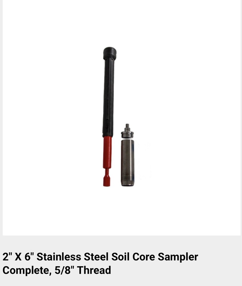 2 X 6 Stainless Steel Soil Core Sampler