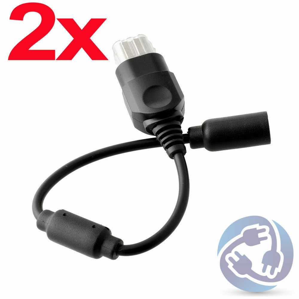 LOT 2X Breakaway Trip Cord Cable for Wired Original Microsoft Xbox Controller