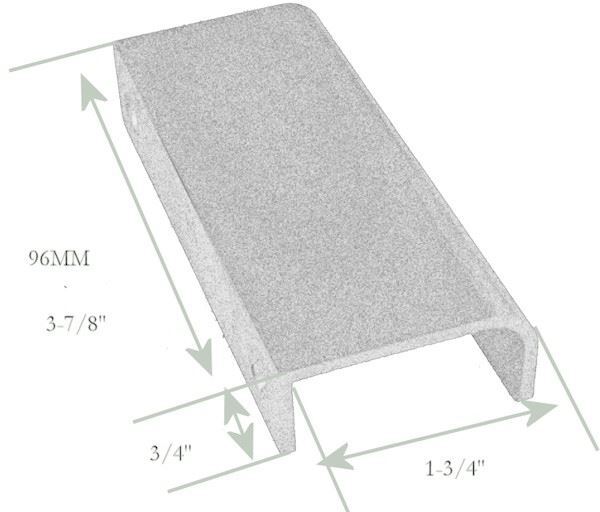 3-3/4" Tab Finger Pull Chrome