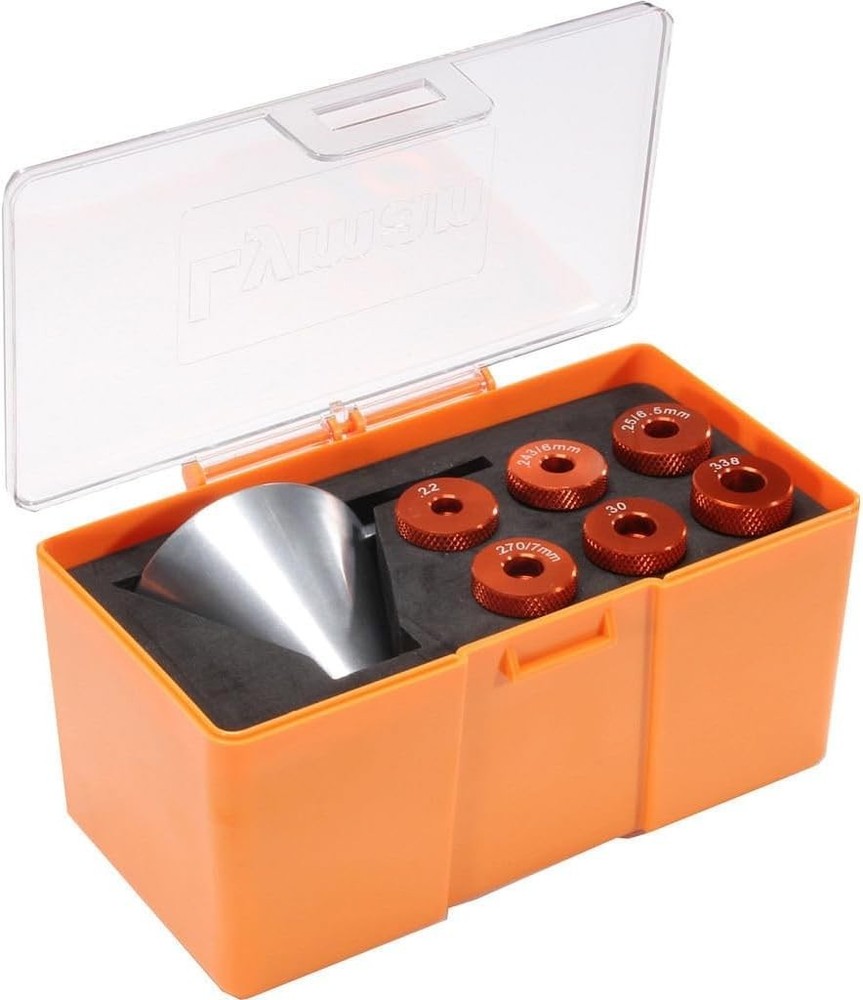 Static-Free Aluminum Powder Funnel Set, 5 Caliber Inserts