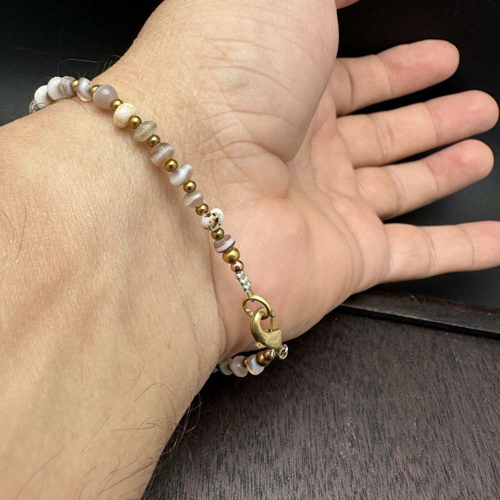 Ancient Old Soleimani Agate Beads Bracelet