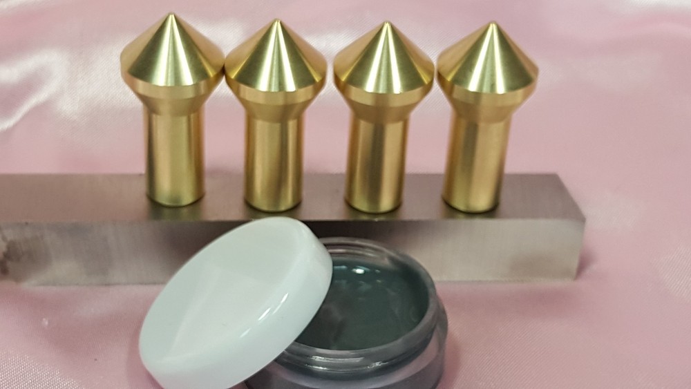 Gunsmith Tools - 4 Brass Muzzle Laps - Rifle Or Pistol Crowning+Lapping Compound