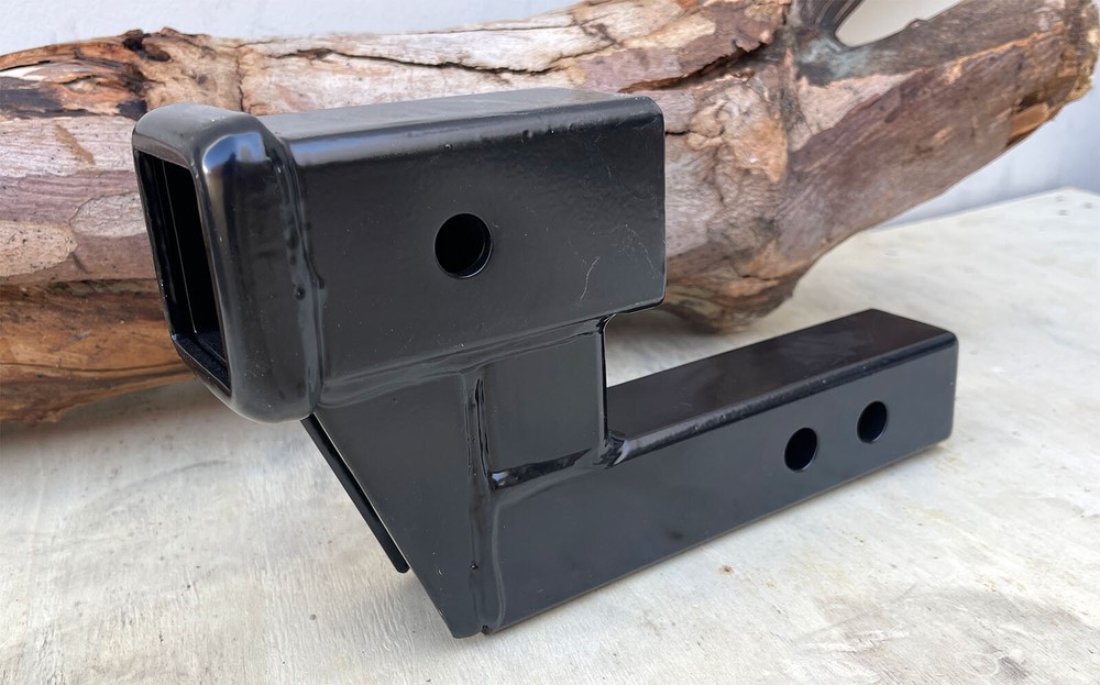 4" Drop Rise High Low Trailer Tow Hitch 2" Receiver Adapter Solid Shank 7500lbs