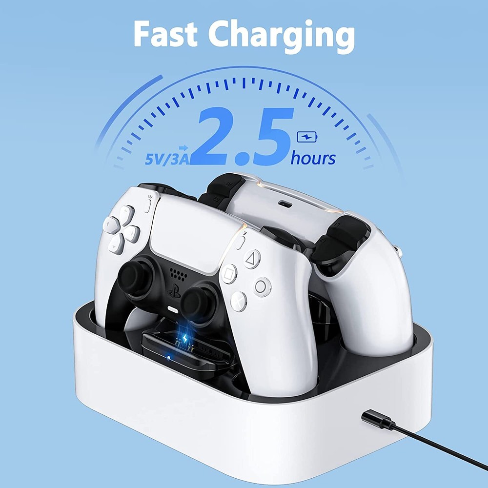 PS5 Controller Charging Station For Playstation 5 Controllers Dual Charging Dock