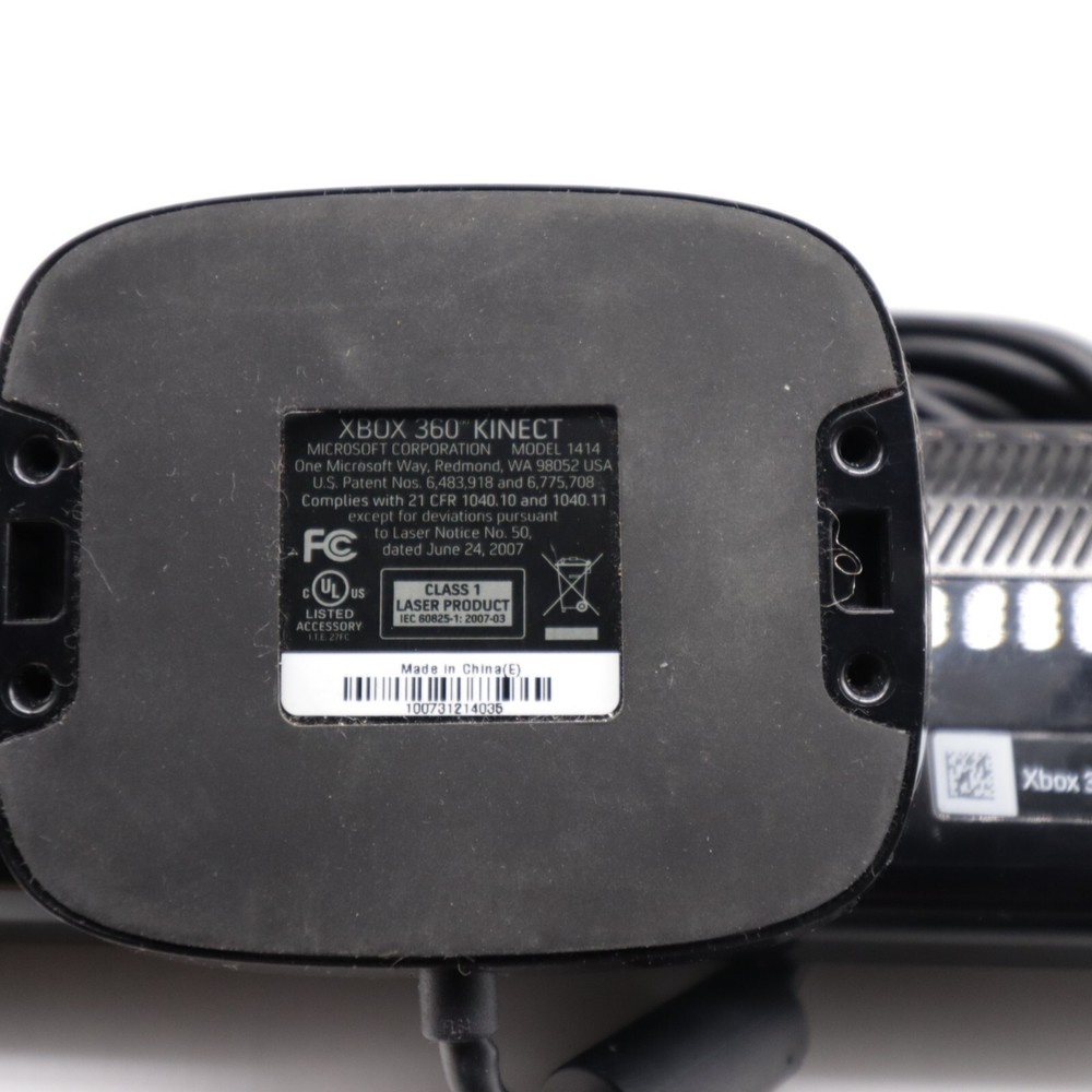 Genuine Microsoft XBOX 360 Kinect Sensor Bar Model 1414 Black with Power Adapter