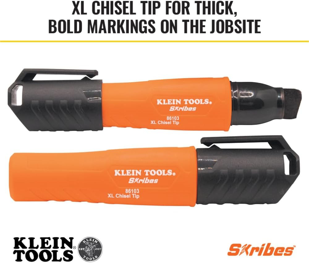 86103 Skribes XL Permanent Marker, Chisel Tip, Professional-Grade Ink, Multi-Sur