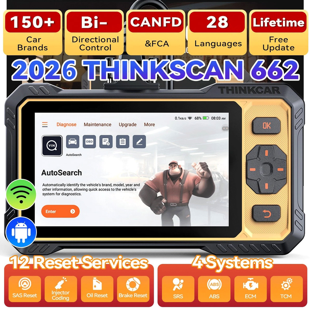 ThinkScan 662 Bidirectional ABS SRS Engine System Full Diagnostic Scanner CANFD