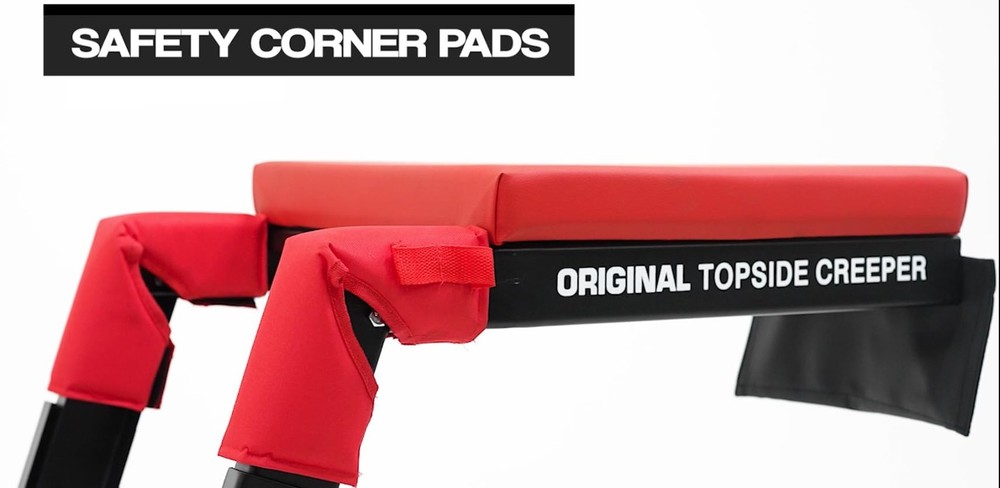 Traxion 3-100 Foldable Topside Automotive Engine Creeper, Red & RED,BLACK