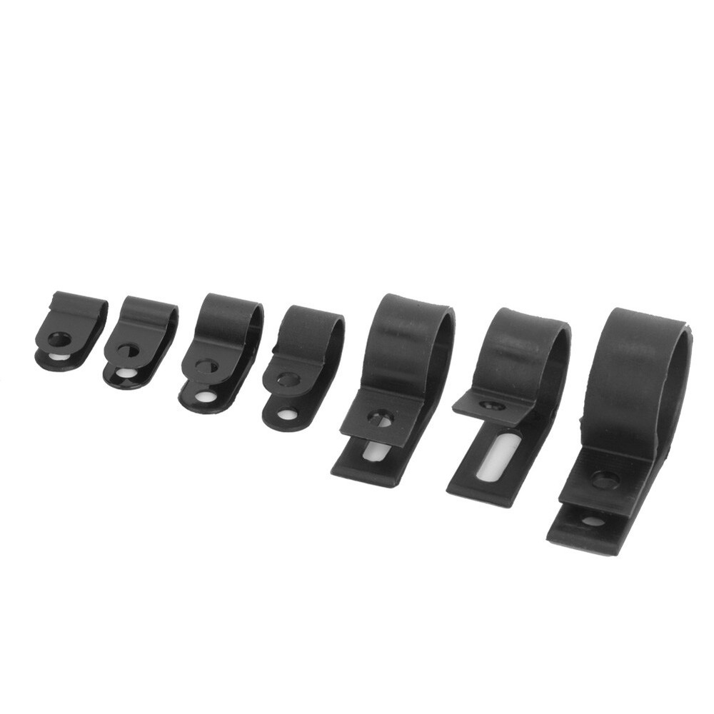 200pcs Plastic Nylon Cable Clamp R Type P Type Wire Clip Fasteners Assorted Box